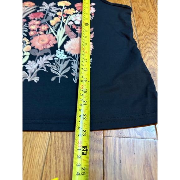 New Shein Halter Top Black Floral Sleeveless Tank Summer Blouse Size M - Picture 4 of 8